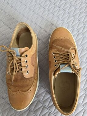 Velez Women's Tan Suede & Leather Wingtip Sneakers